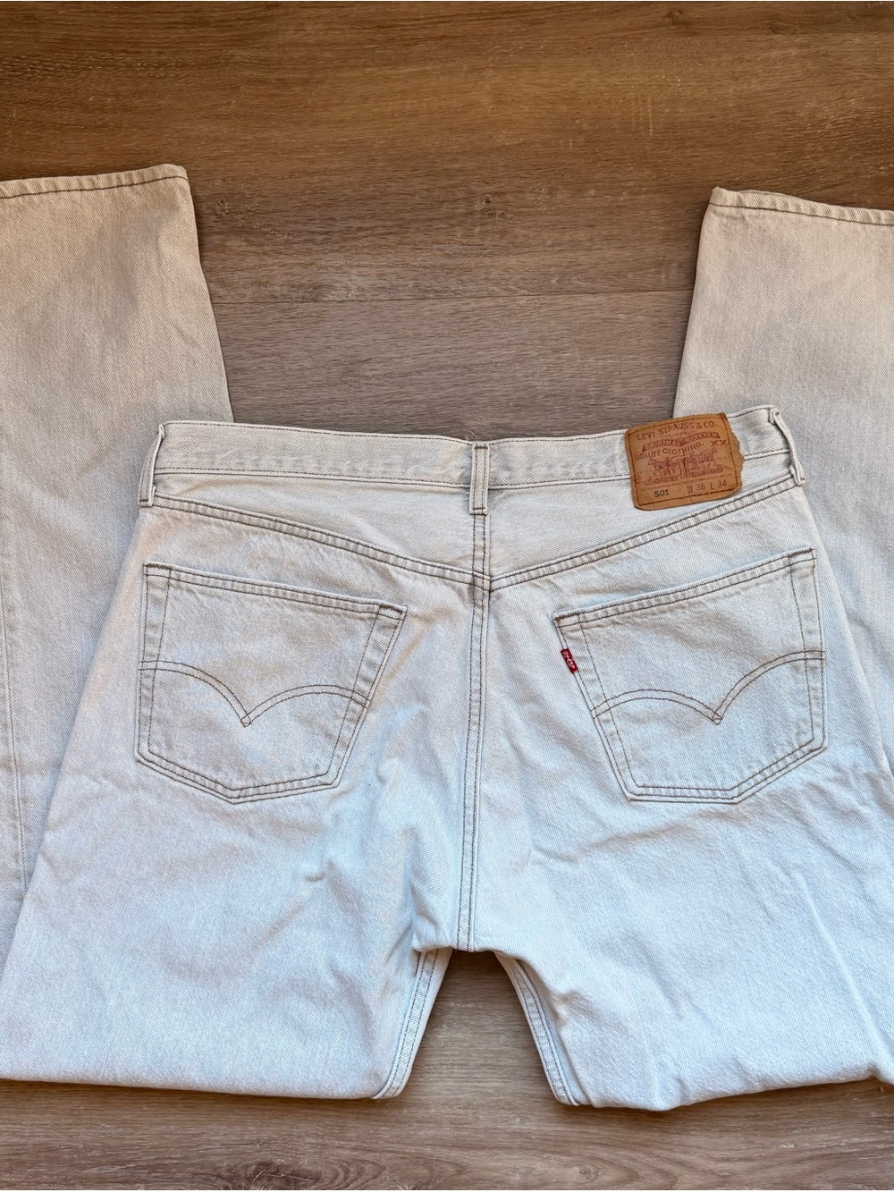 Vintage Levi's 501 Light Wash Straight Leg Jeans